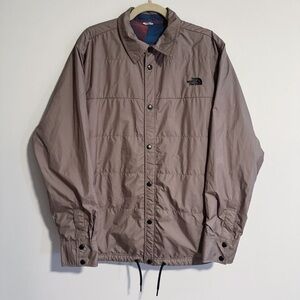 The North Face - Light Brown Quilted Collared Button Down Jacket